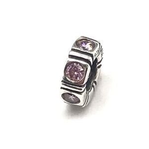 Pandora Pink CZ Trinity Spacer Charm
